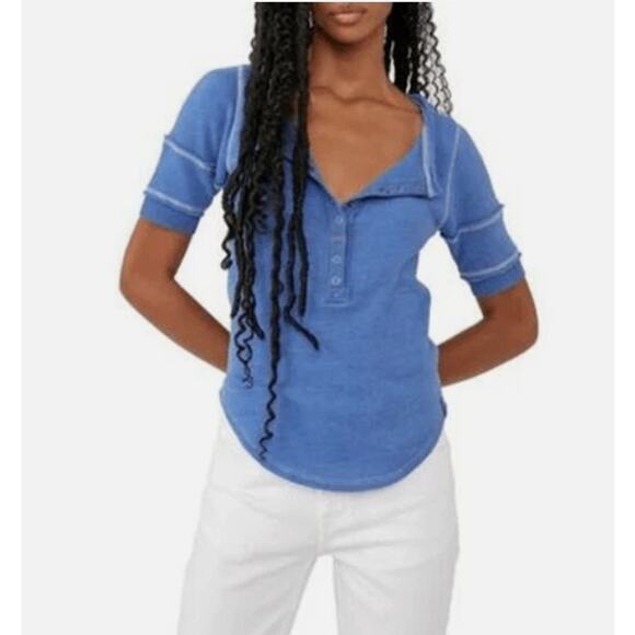 NWT Free People On The Run Henley Top Size Small - Picture 1 of 5
